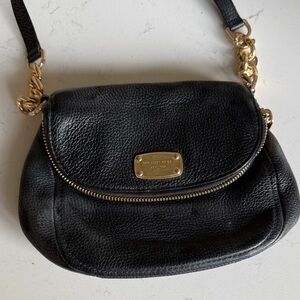 Michael Kors Black Leather Crossbody Bag